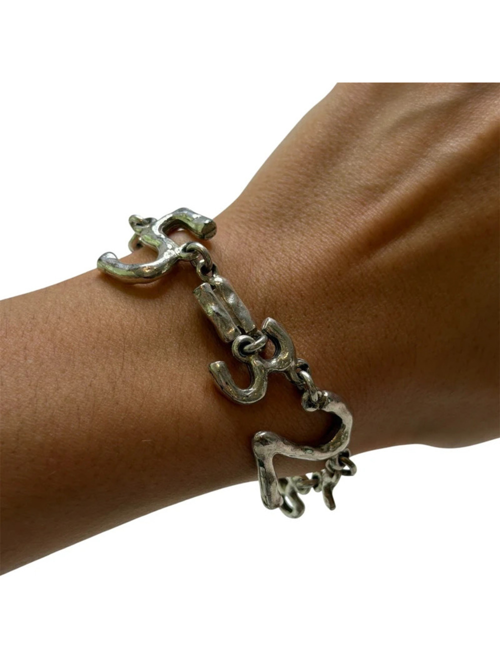 Rare Vintage Biche de Bere Number Charm Bracelet Silver